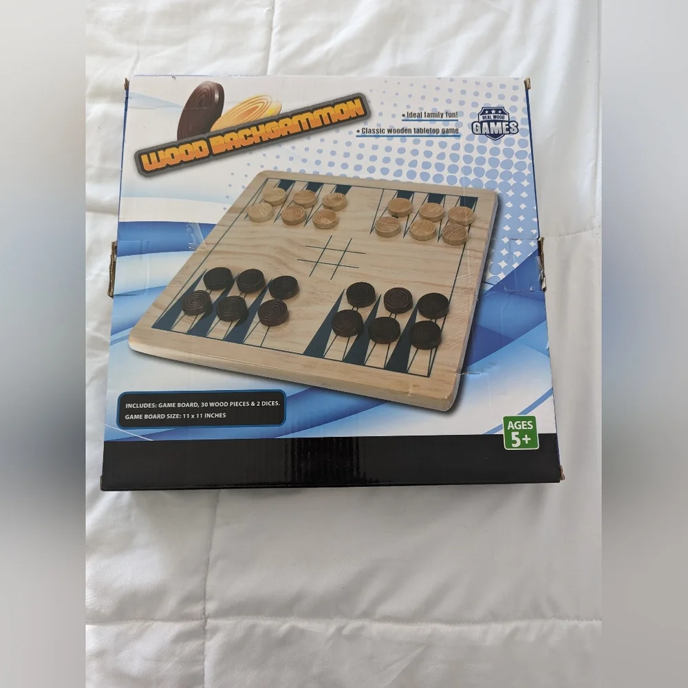 New Entertainment Board Game Backgammon A Classic Hand Crafted Solid Wood Set